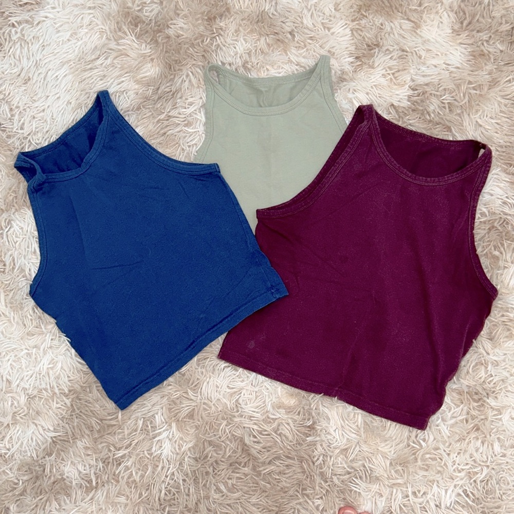 3 pack high cut tank tops